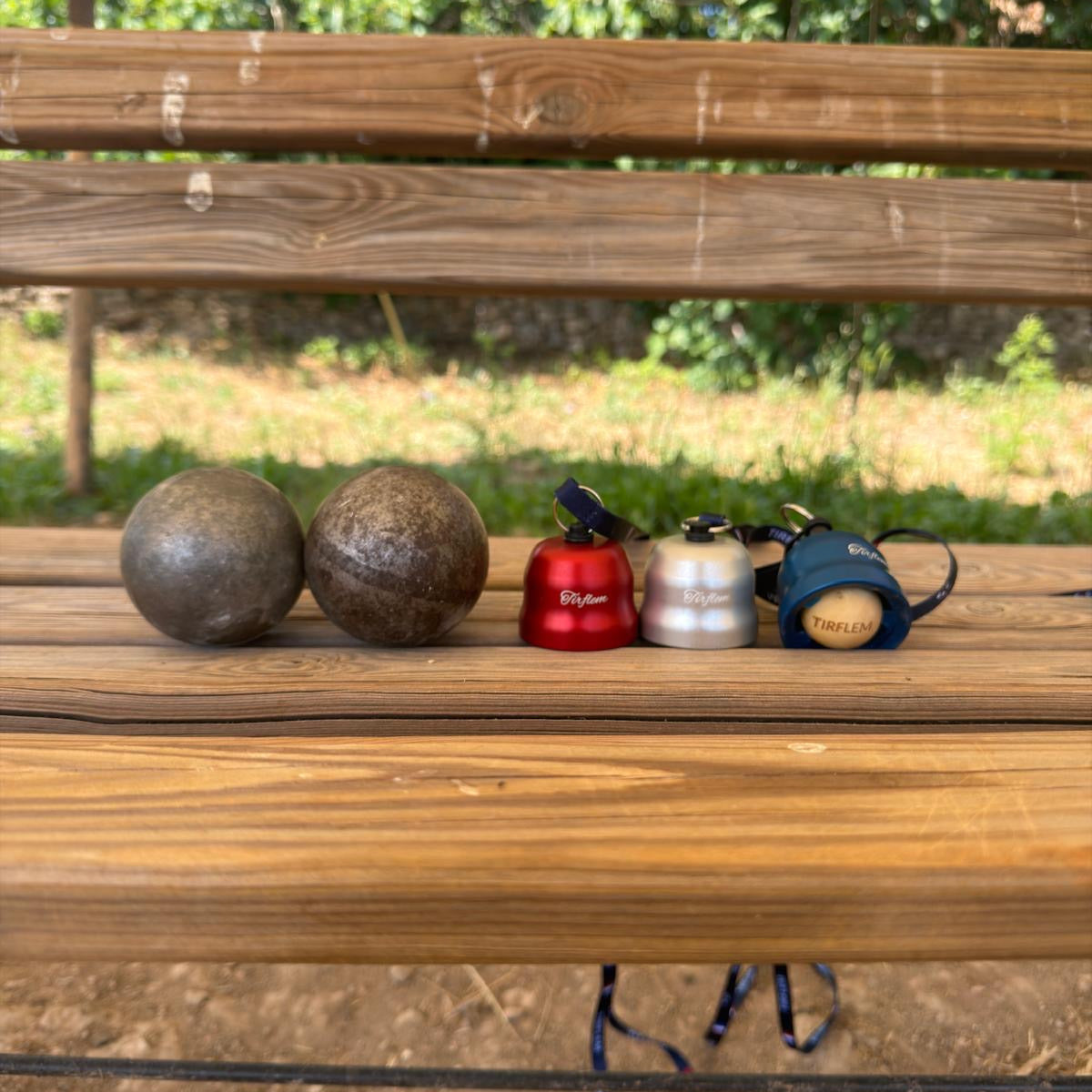 Lot de 3 dispositifs combinés de récupération pour jeu de pétanque – cochonnet non inclus.